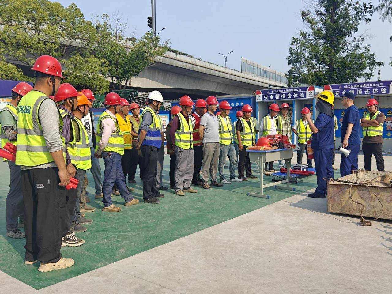 永丰经合社在建工地开展应急救援演练